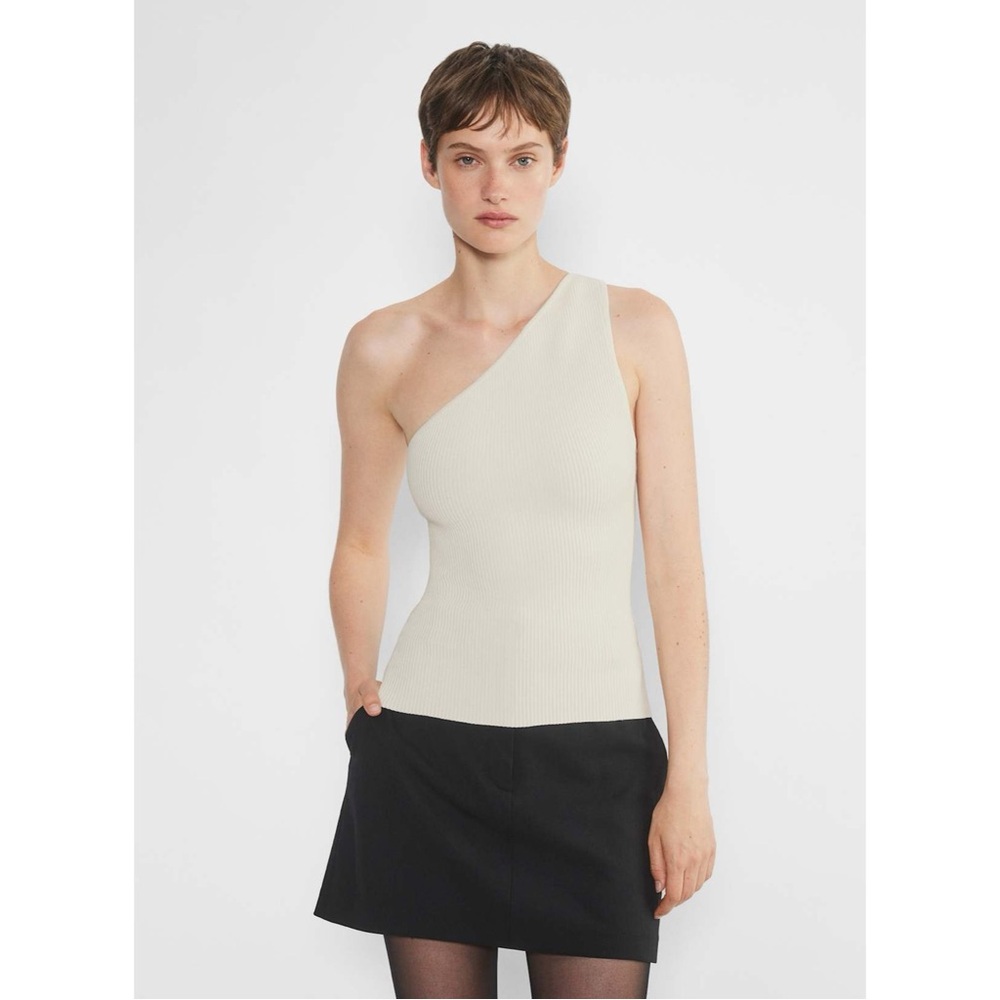 Babaton Sculpt Knit Seven Top xs lt birch
